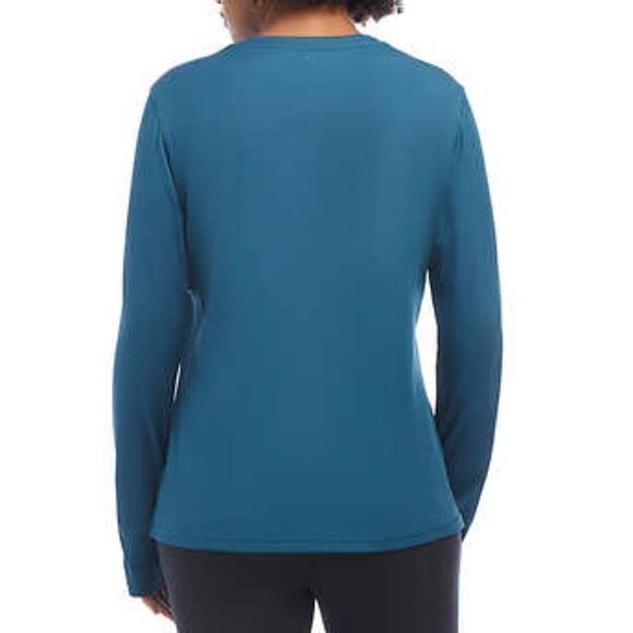 NWOT Danskin Ribbed Long Sleeve Top | Teal - Picture 5 of 9